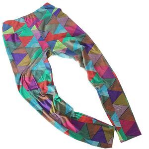 LuLaRoe One Size Leggings Colorful Art To‎ Wear Statement Pants Maximalist
